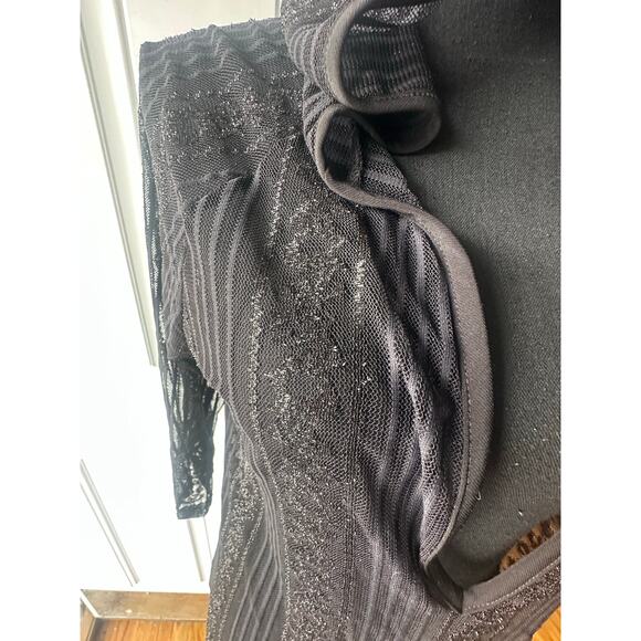 Jordan Taylor Black Lace Mesh Hooded Cover-Up – Long Sleeve, Beach Chic - Picture 2 of 8